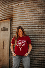 Load image into Gallery viewer, Howdy Cow Skull Graphic Tee
