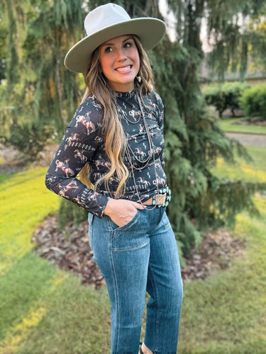 Mesh Cowboy Ranch Tee