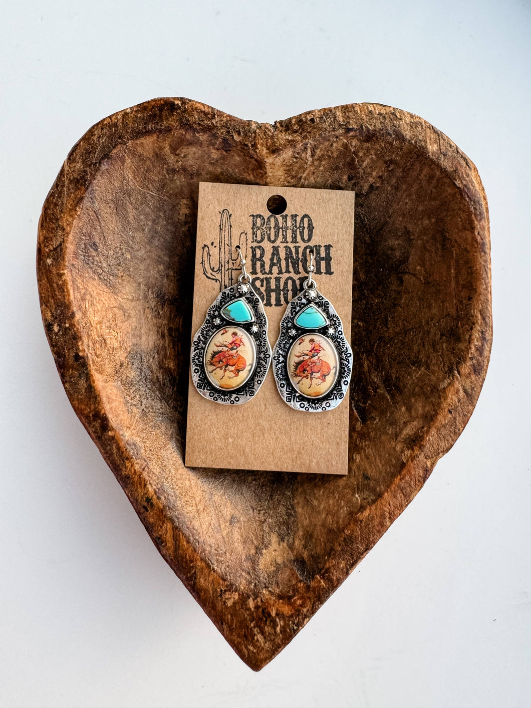 Cowboy on Horse Earrings