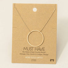 Load image into Gallery viewer, Gold Dipped Large Circle Cut Necklace Silver
