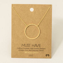 Load image into Gallery viewer, Gold Dipped Large Circle Cut Necklace Silver

