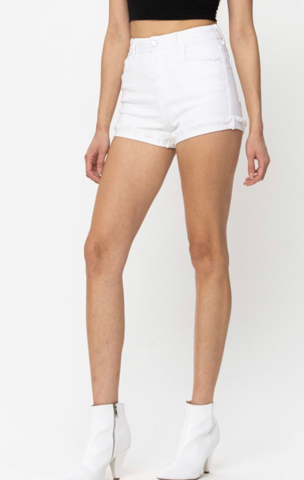 White Cuff Shorts
